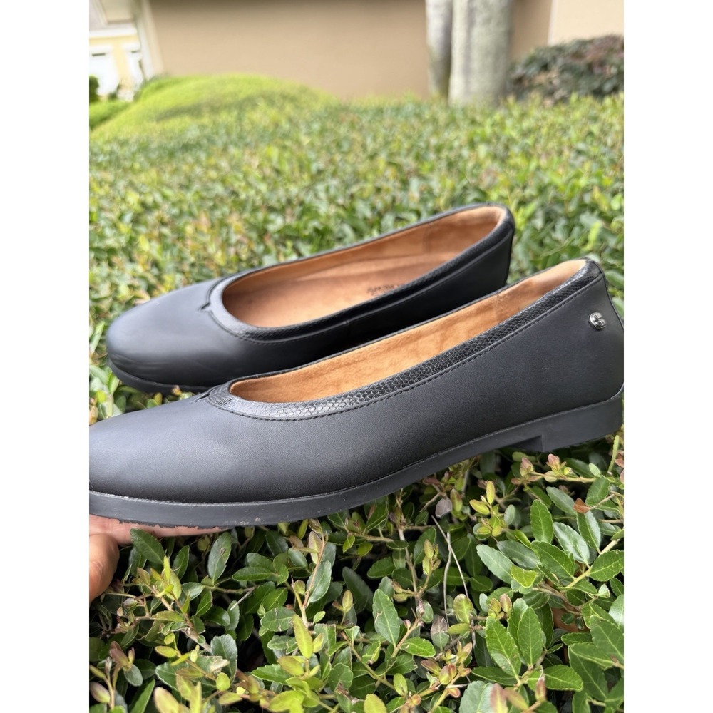 Shoes For Crews Reese Black Flats Work Slip Resistant Vegan Womens Sz 7.5
